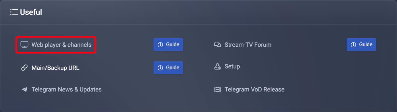 Web player view