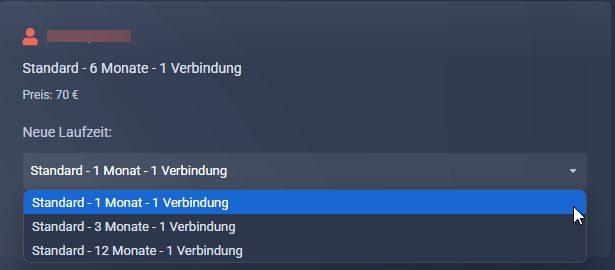 Vorschau zu Änderung der Laufzeit