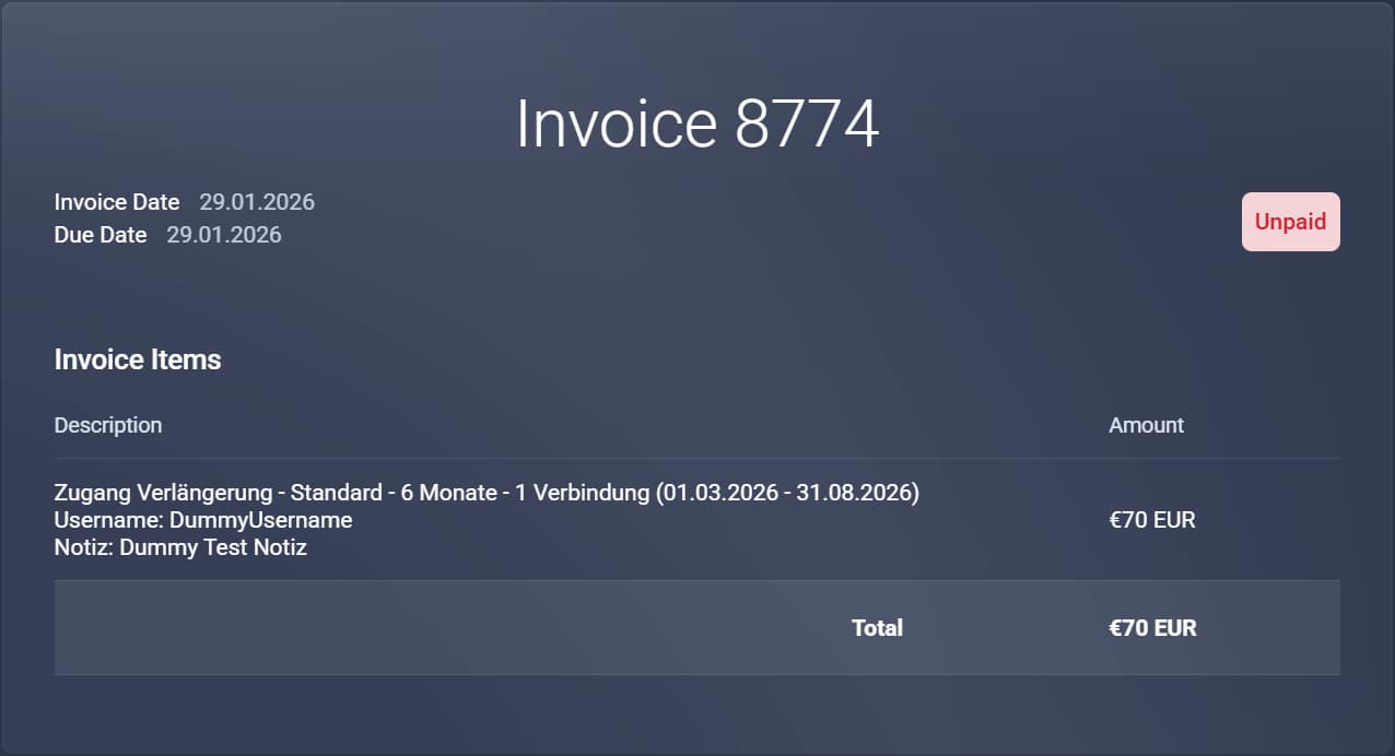 Invoice Note