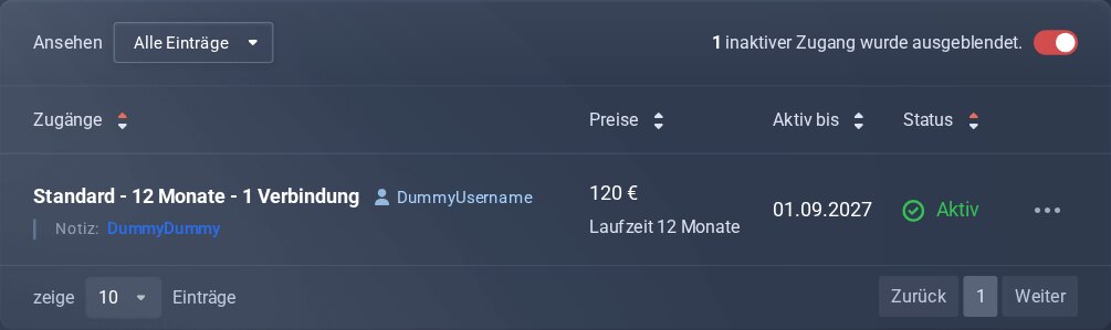 Anzeige der Notiz